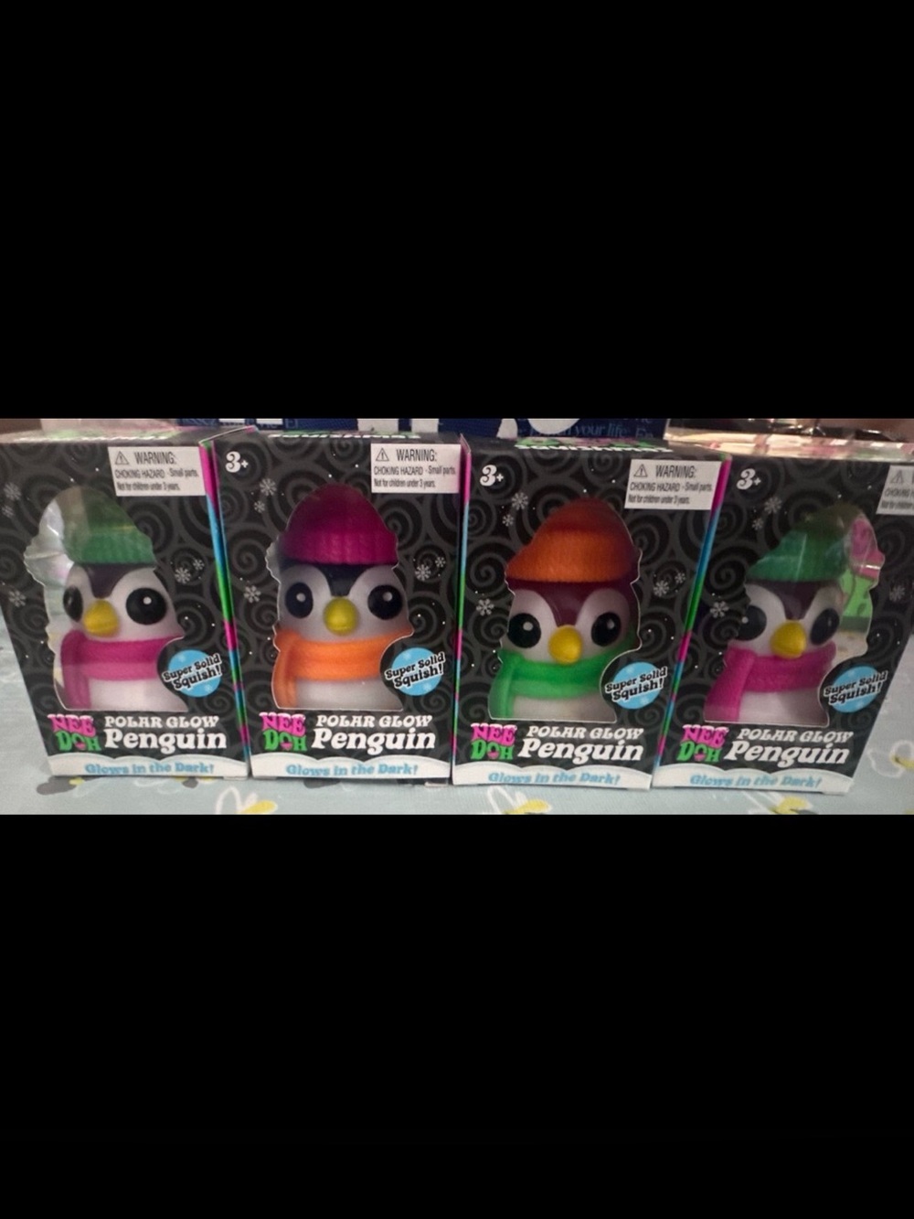 One Polar Glow Penguin Squishy Toy - Green